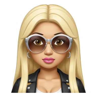 Rapper Nicki Minaj wear sunglasses sticker