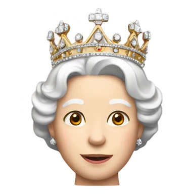 Elizabeth II crown sticker