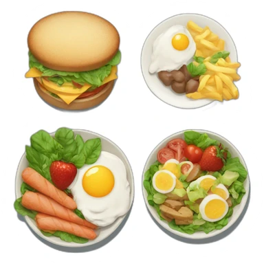 Healthy meal or unhealthy meal sticker