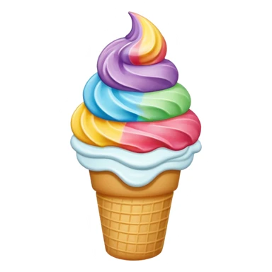 Ice Cream Rainbow Swirl Soft Serve sticker
