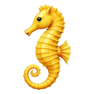 Yellow seahorse emoji sticker
