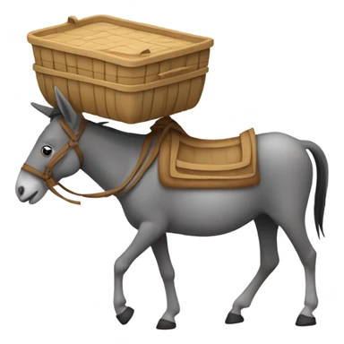 Mule carrying casserole sticker