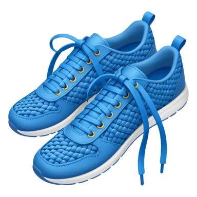 make an emoji of blue shoe laces - sticker