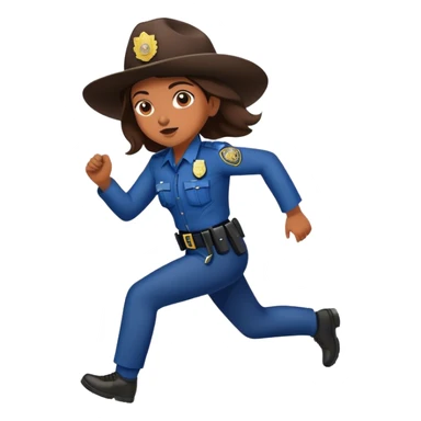 Mexican girl running from police sticker
