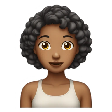 Girl with acne sticker