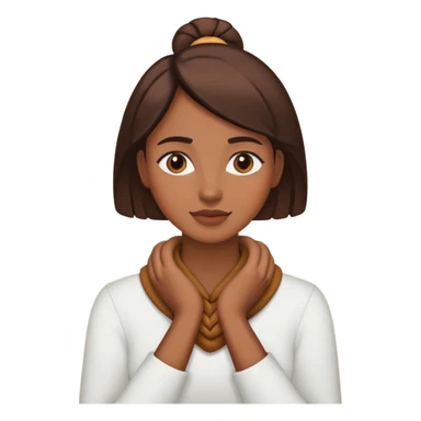 woman with hands around her neck sticker