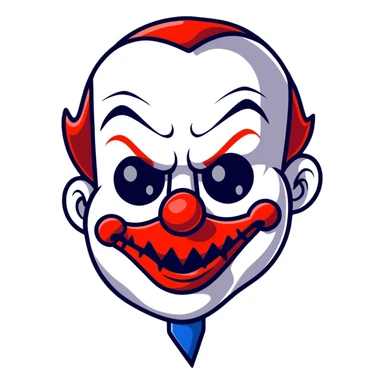 scary clown sticker
