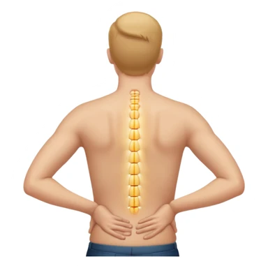 back pain, focus on humen back sticker