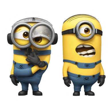 Despicable 4 character mega minion  racing driver sticker