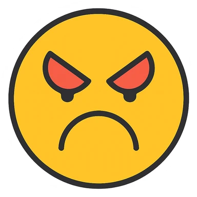 angry and aggressive face sticker