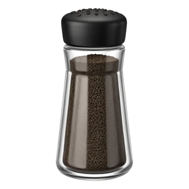 Pepper shaker with black pepper not a full pepper sticker