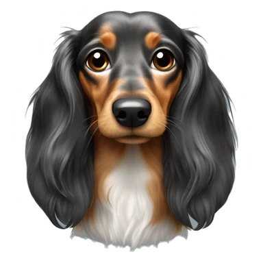 Long haired dappled Dachshund  sticker