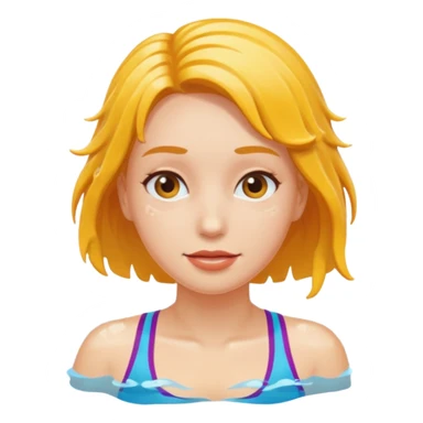 Swimming lady sticker