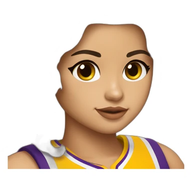 selena gomez wearing yellow lakers jersey sticker