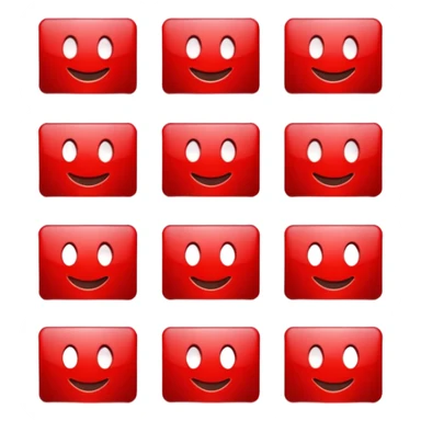 Make a card emoji on which there is reverse sign in red colour  sticker