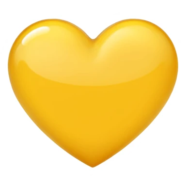 yellow heart, simple, clear, iconic sticker