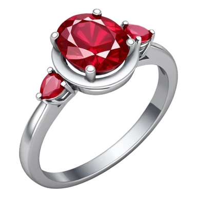 glitter rubi diamond married ring prata sticker