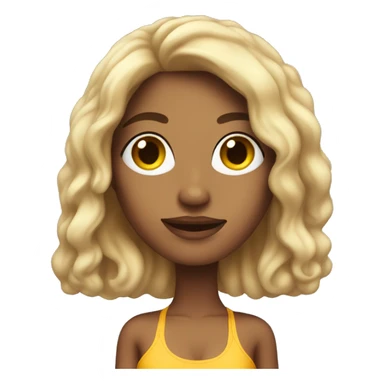 An attractive woman Latina colored with long hair and wearing a swimming bikini  sticker