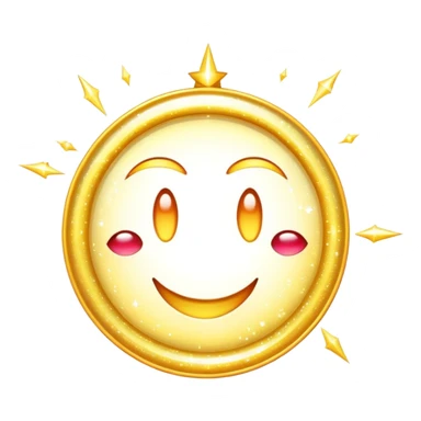 sparkling sign with a wink symbol, no face sticker