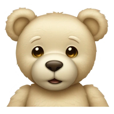 Cream colored teddy bear  sticker