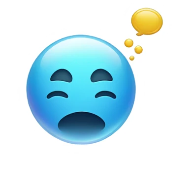 Smiley face blowing a bubble sticker