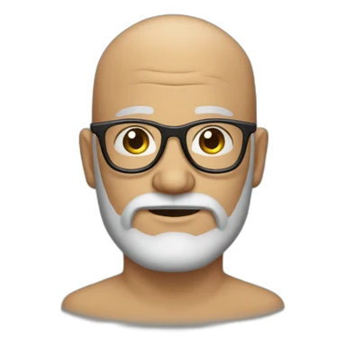 47 year old bearded men with glasses and no hair sticker