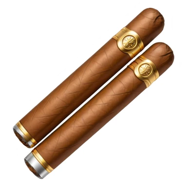 A luxury cigar emoji made of silver chrome, smooth metallic texture, minimal shape, glossy reflections, rich swag aesthetic, iOS emoji style, centered, clean white background sticker
