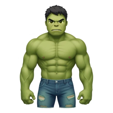 Hulk with a Clean Outfit sticker