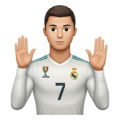 calma ronaldo hands sticker