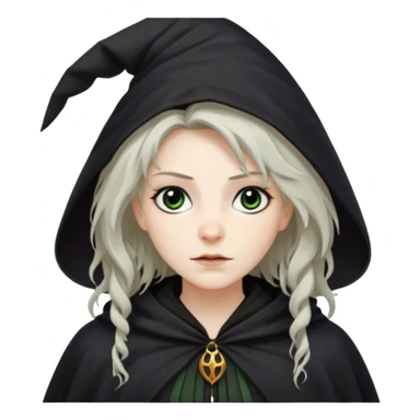 disheveled hair witch sticker