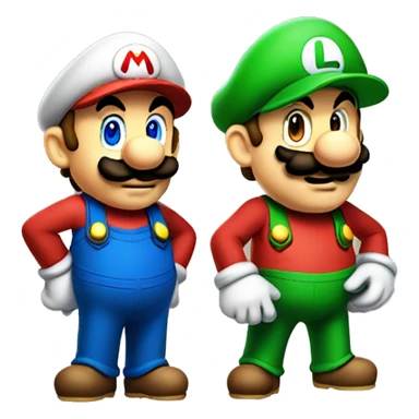 Mario and Luigi sticker