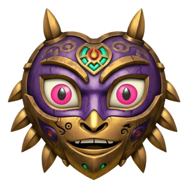 majoras mask mixed with the questioning face sticker