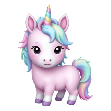 baby unicorn, chibi full body sticker