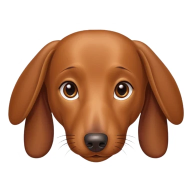 Dachshund's face (thin cheeks, not much hair) sticker