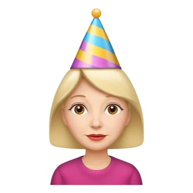 阿姨帶生日帽 sticker