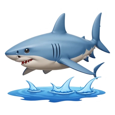 A shark with blue shoes on land near water not in it sticker