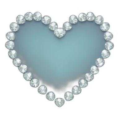 A heart made of diamonds sticker
