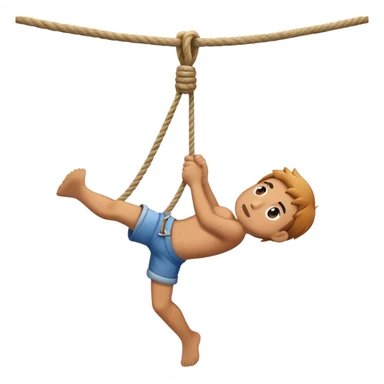 hand letting go a rope fall sticker