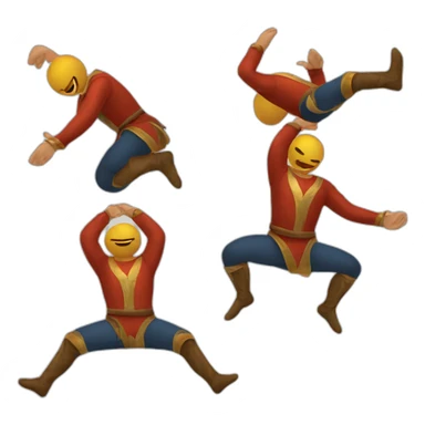 medieval circus acrobat doing a backflip sticker