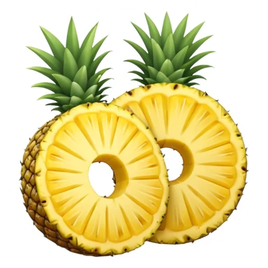 pineapple slice circular no leaves sticker