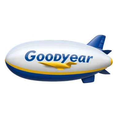 Goodyear Blimp Emoji with the word "Goodyear" on the side sticker