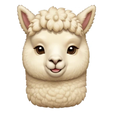 Meme-Worthy Cute Sleeping Cream Alpaca Portrait Emoji, Head resting peacefully with a contented smile, showcasing a delightfully robust build and a luxuriously soft cream fleece, eyes shut in a serene nap, Simplified yet hilariously adorable features, highly detailed, glowing with a soft, drowsy light, high shine, relaxed and utterly lovable, stylized with an air of playful laziness, bright and heartwarming, soft glowing outline, capturing the essence of a comically sleepy alpaca, so meme-worthy it feels like it could instantly become the next viral sensation of adorable slumber! sticker