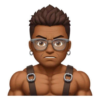 Glasses-Wearing wild Warrior bust sticker