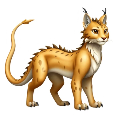 Dragon-type Fakémon-Lynx full body sticker