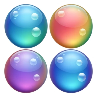 multiple bubbles each one separate sticker