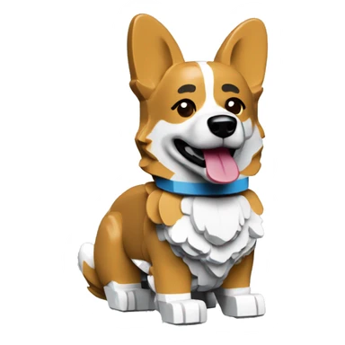 Lego minifigure corgi sticker