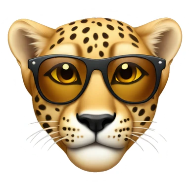 A cheetah wearing sunglasses  sticker