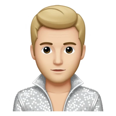 Blake Lewis, Pop Singer (b.1981) with white sequin outfit sticker