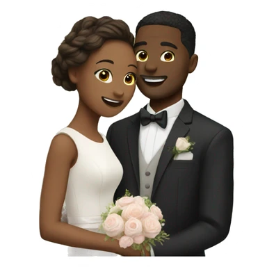 romantic wedding moment outdoors sticker