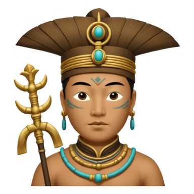 sanxingdui man from Xia, Shang, and Zhou dynasties doing 12 different things sticker